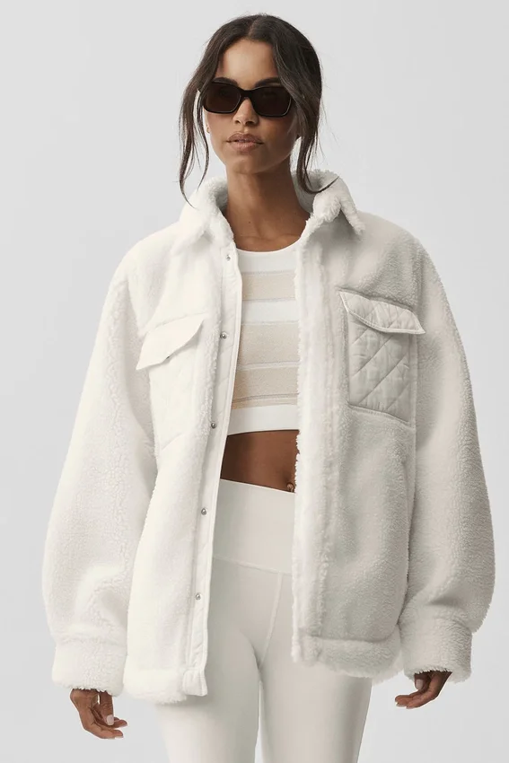 Chaqueta tipo «shacket» Sherpa Edge - Marfil