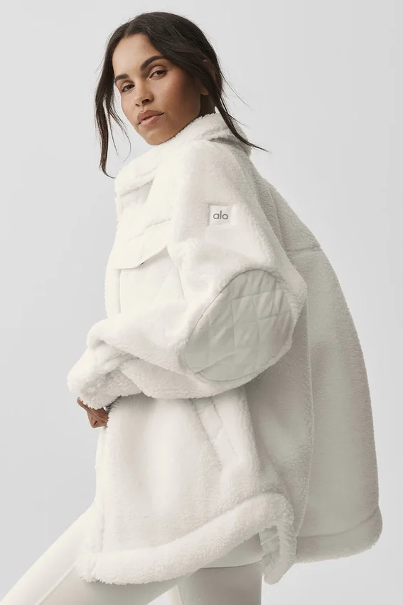 Chaqueta tipo «shacket» Sherpa Edge - Marfil