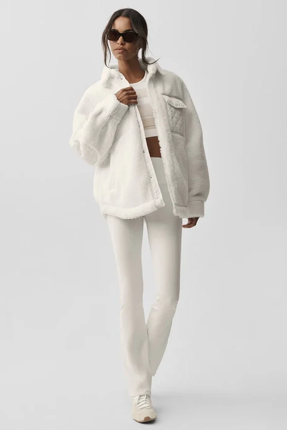 Chaqueta tipo «shacket» Sherpa Edge - Marfil