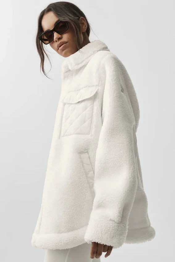 Chaqueta tipo «shacket» Sherpa Edge - Marfil
