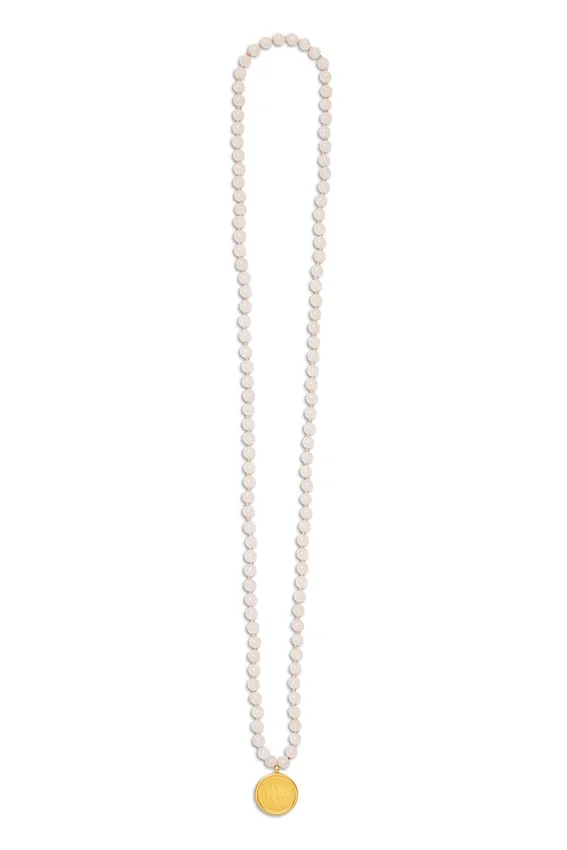 Collar Mala de cuarzo rosa