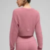 Cárdigan corto de cachemira transparente - Rosa silvestre