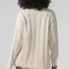 Cárdigan Winter Bliss de punto trenzado - Marfil