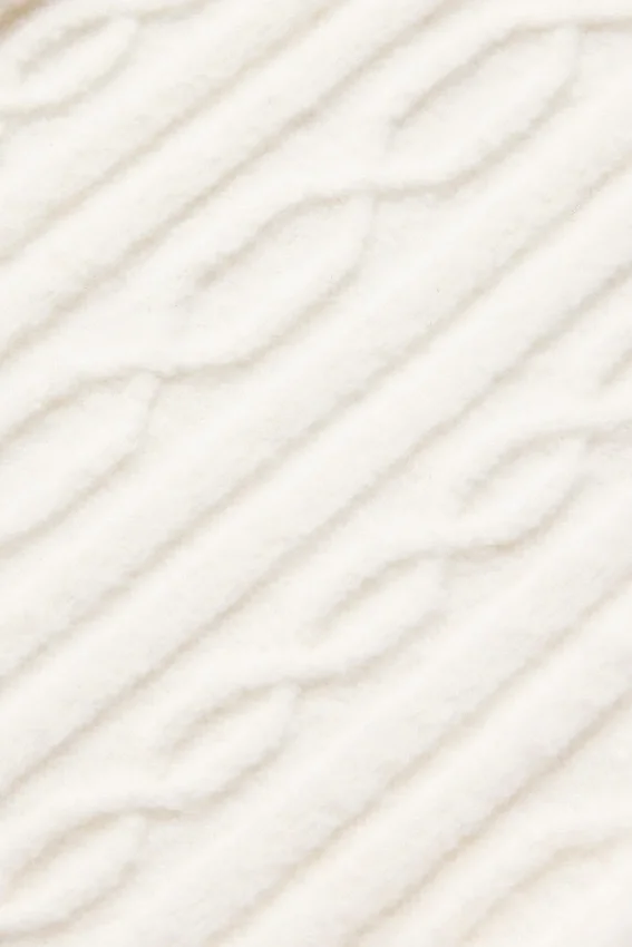 Cárdigan Winter Bliss de punto trenzado - Marfil