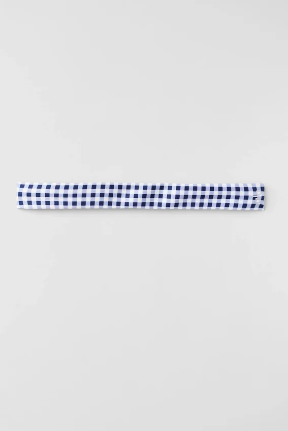 Diadema Gingham Airlift So Smooth - Cuadros vichy azul marino
