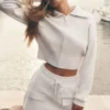 Falda cargo de punto Scholar - Blanco jaspeado