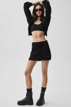 Falda cargo de punto Scholar - Negra