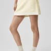 Falda de punto estilo jersé «Tennis Club» - Color avena/Blanco