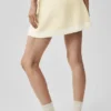 Falda de punto estilo jersé «Tennis Club» - Color avena/Blanco