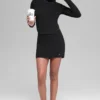Falda de punto High-Waist de cintura alta - Negro/antracita