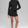 Falda de punto High-Waist de cintura alta - Negro/antracita