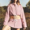 Falda de talle bajo favorita de las fans - Rosa vintage