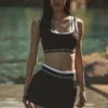 Falda de tenis Airbrush Better Together - Negro/Blanco