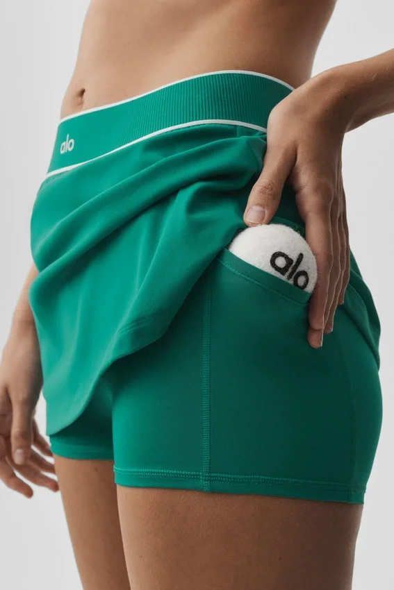 Falda de tenis Alo Softsculpt «Amp It up» - Emerald Isle
