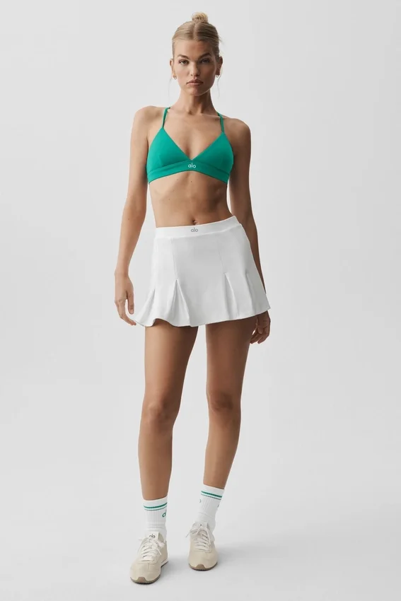 Falda de tenis Alo Softsculpt Topspin - Blanca