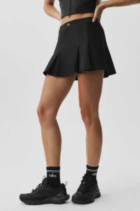 Falda de tenis Alo Softsculpt Topspin - Negra