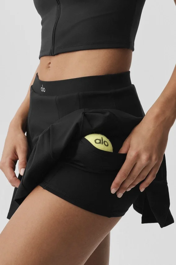 Falda de tenis Alo Softsculpt Topspin - Negra