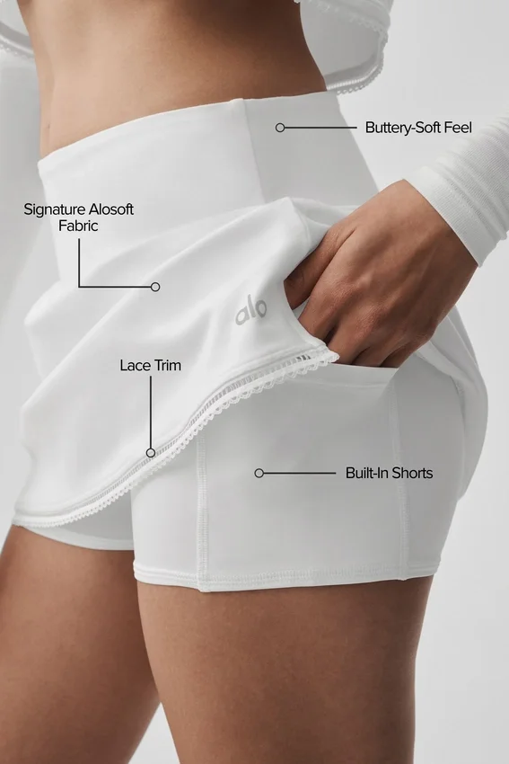 Falda de tenis Alosoft Affection - Blanca