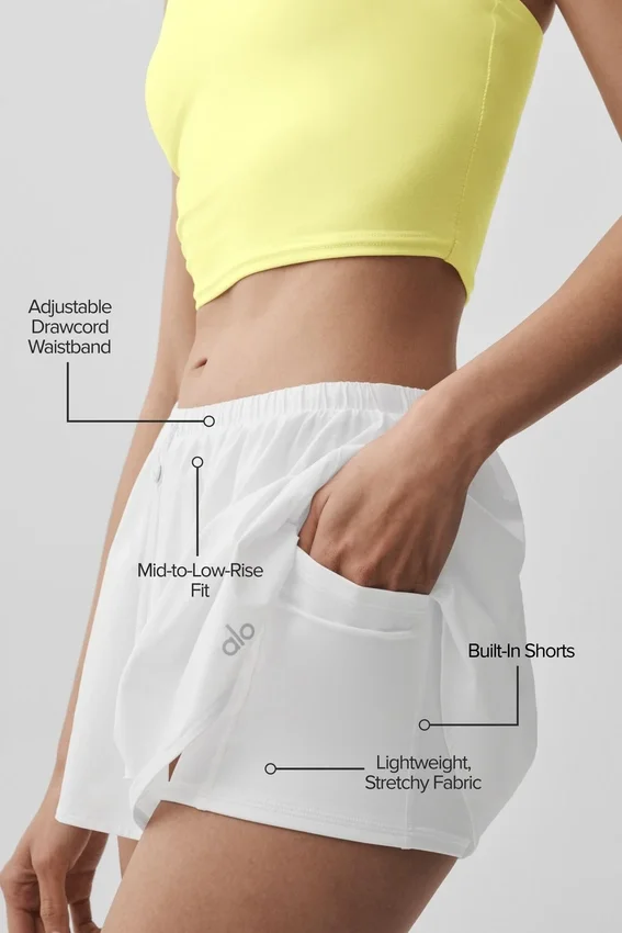Falda de tenis Breezy - Blanca