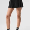 Falda de tenis con microplisados - Negro