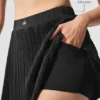 Falda de tenis con microplisados - Negro