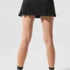 Falda de tenis con microplisados - Negro