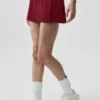 Falda de tenis de talle bajo «Amp It up» - Rojo «Summer Romance»
