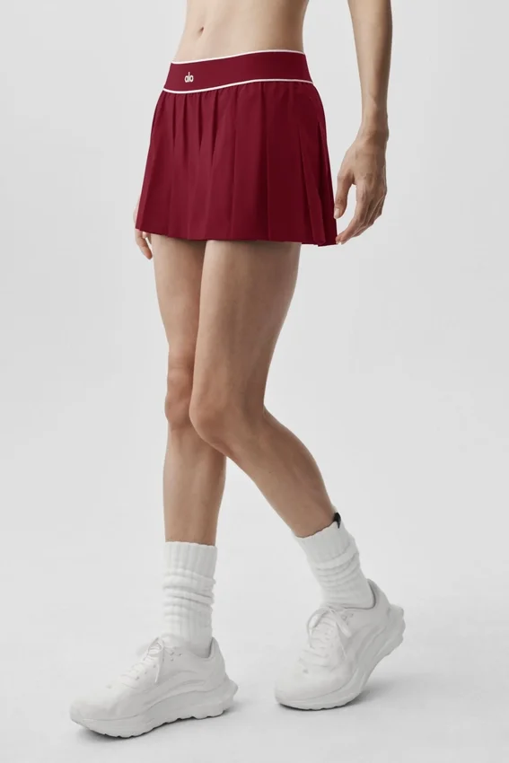 Falda de tenis de talle bajo «Amp It up» - Rojo «Summer Romance»