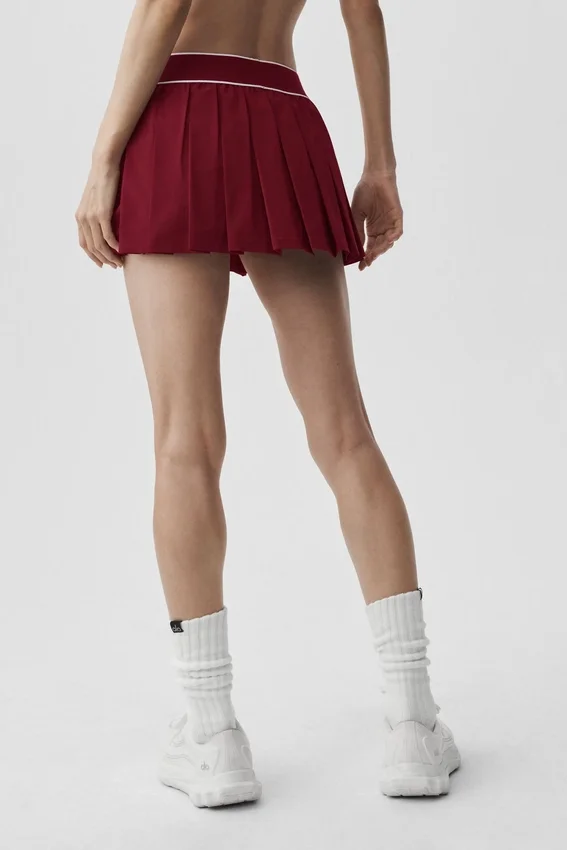 Falda de tenis de talle bajo «Amp It up» - Rojo «Summer Romance»