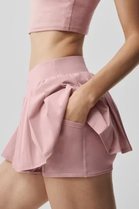 Falda de tenis «Double or Nothing» – Rosa vintage