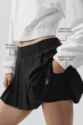 Falda de tenis Rally – Negro