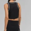 Falda Highline de punto acanalado – Negro/Blanco
