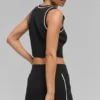 Falda Highline de punto acanalado – Negro/Blanco