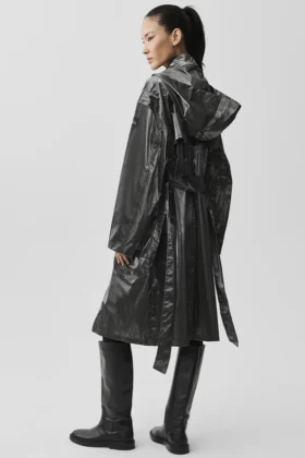 Gabardina «Break Line» metalizada – Plata metalizado