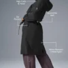 Gabardina «Crinkle on the Move» - Negro