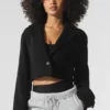 Gabardina «Metro» corta de lana - Negro