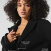 Gabardina «Metro» corta de lana - Negro