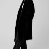 Gabardina oversize de piel sintética - Negro