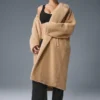 Gabardina oversize de sherpa - Camel