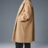 Gabardina oversize de sherpa - Camel