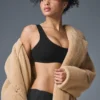 Gabardina oversize de sherpa - Camel