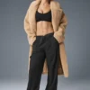 Gabardina oversize de sherpa - Camel