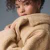 Gabardina oversize de sherpa - Camel