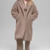Gabardina oversize de sherpa - Chai Latte