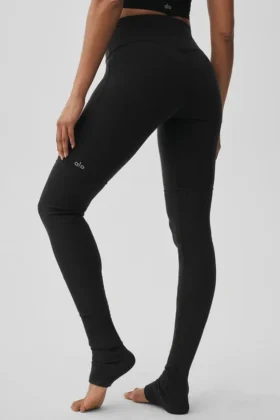 Goddess Legging «High-Waist» de Airbrush – Negro