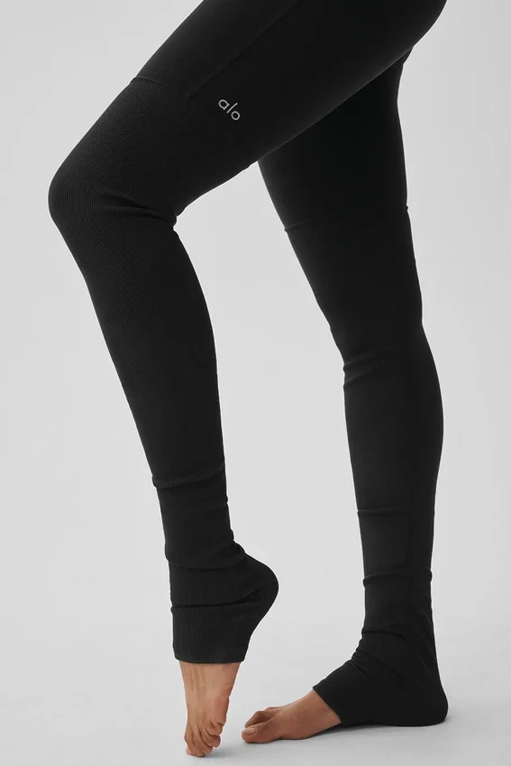 Goddess Legging «High-Waist» de Airbrush - Negro