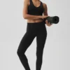 Goddess Legging «High-Waist» de Airbrush - Negro