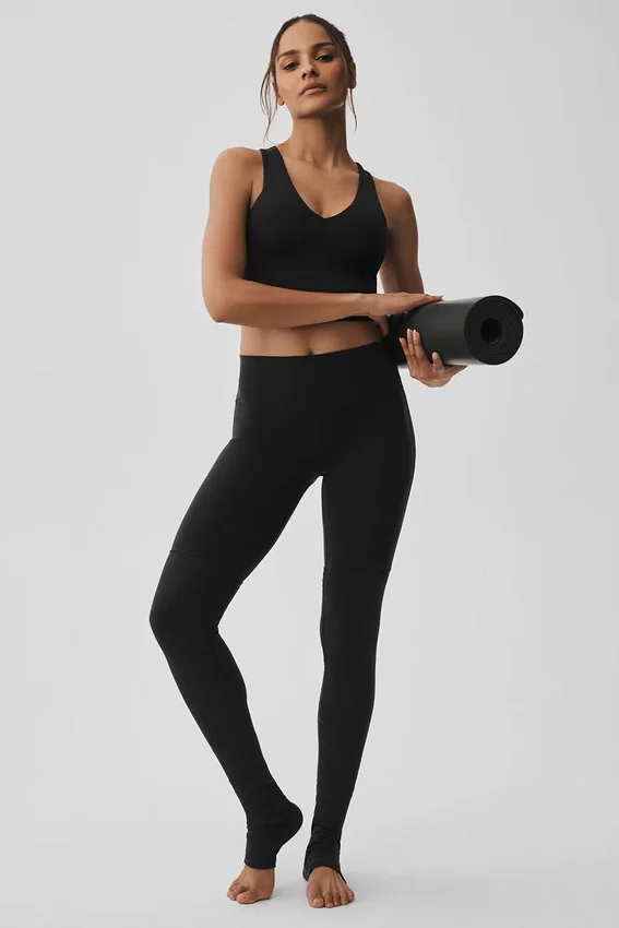Goddess Legging «High-Waist» de Airbrush - Negro