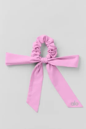 Goma para el pelo con lazo «Love Knots» - Rosa corazón de caramelo