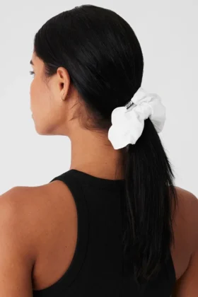 Goma para el pelo extragrande «Bead It» – Blanco